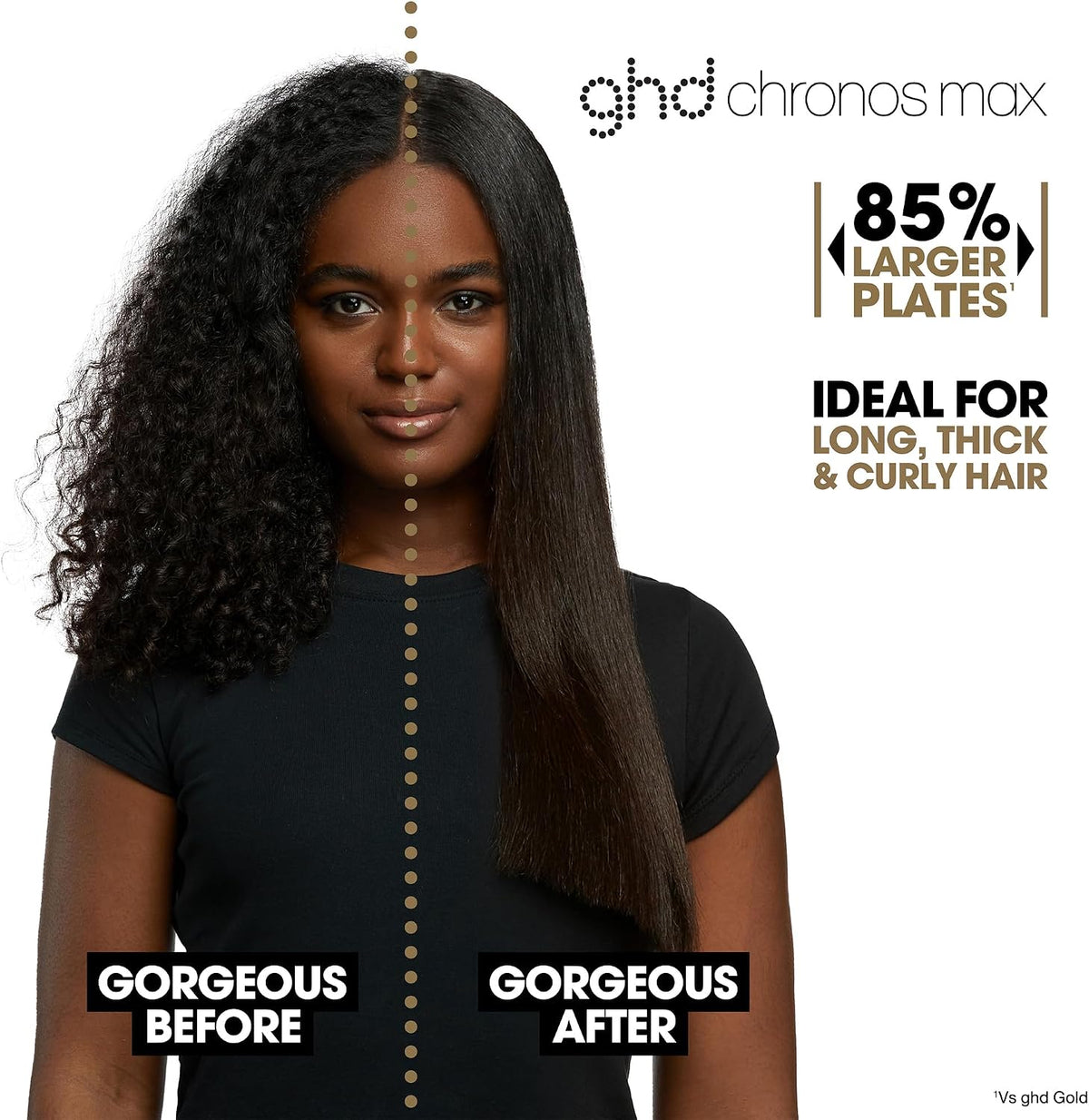 GHD CHRONOS MAX FLAT IRON (2 INCH PLATE) WHITE