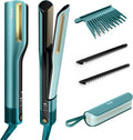 SHARK SILKI PRO 3-IN-1 HAIR STRAIGHTENER, STYLER & DRYER, TURQUOISE WAVE