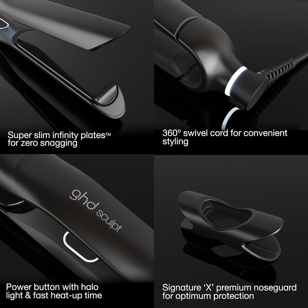 NEW GHD SCULPT INTERACTIVE HAIR STRAIGHTENER BLACK