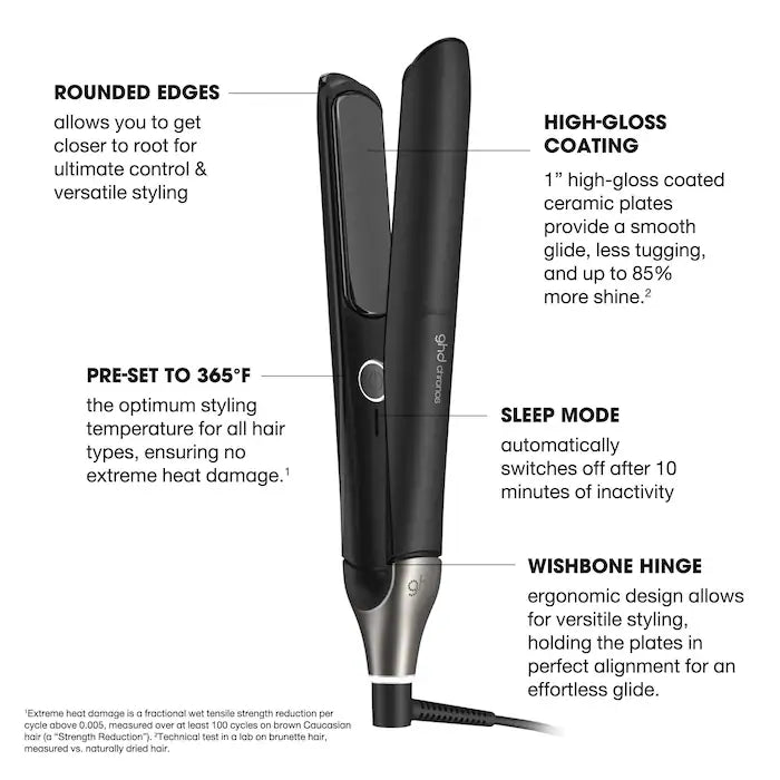 GHD CHRONOS FLAT IRON (1 INCH PLATE) BLACK