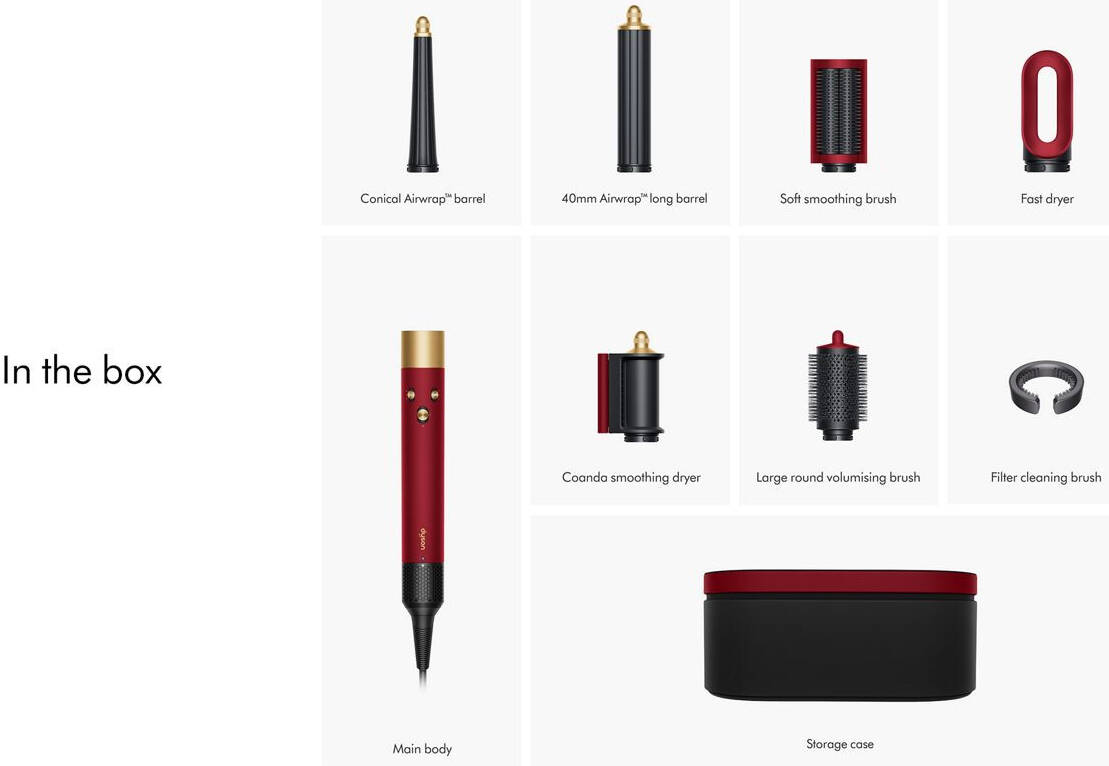 DYSON AIRWRAP I.D.™ MULTI-STYLER AND DRYER STRAIGHT+WAVY (RED VELVET/GOLD)