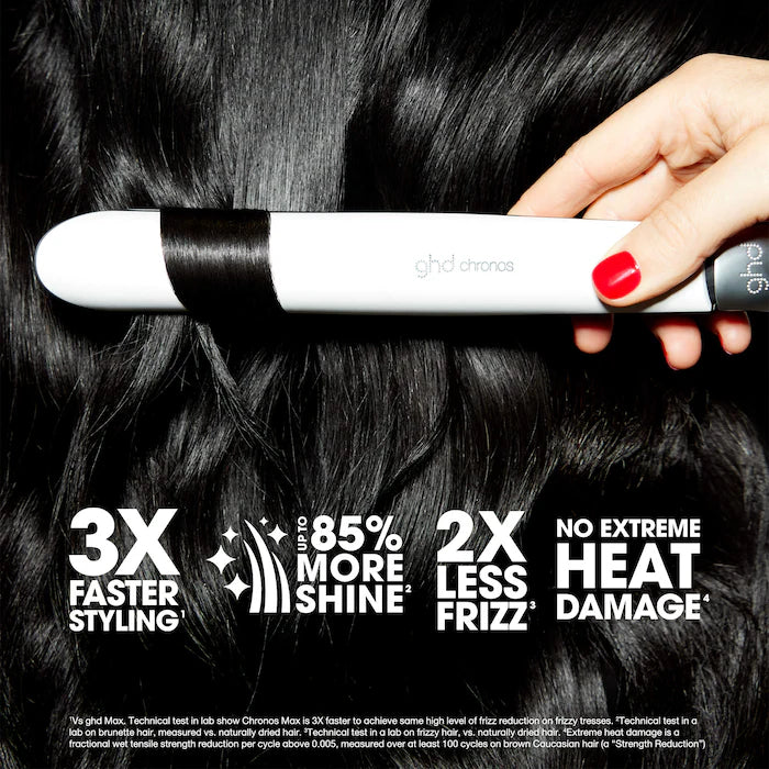 GHD CHRONOS FLAT IRON (1 INCH PLATE) WHITE