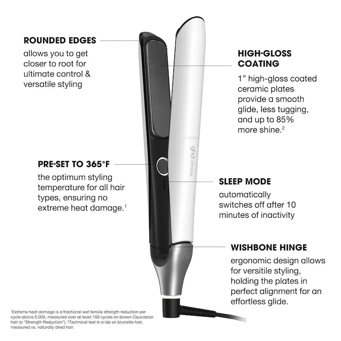 GHD CHRONOS FLAT IRON (1 INCH PLATE) WHITE