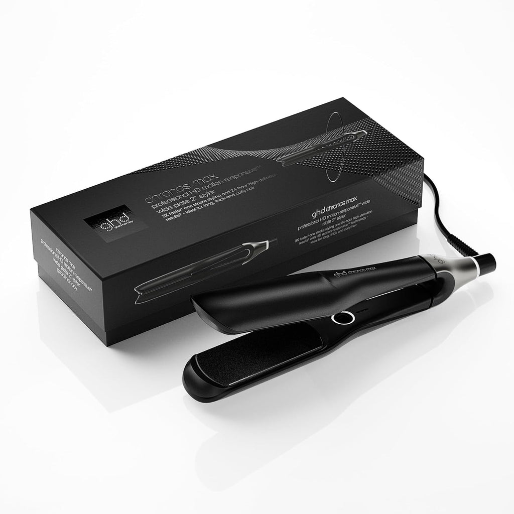 GHD CHRONOS MAX FLAT IRON (2 INCH PLATE) BLACK