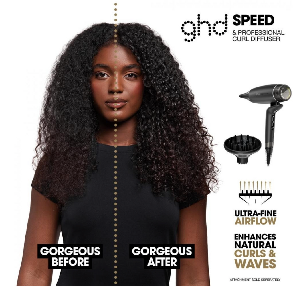 NEW GHD SPEED IONIC HAIR DRYER IN TITANIUM BLACK