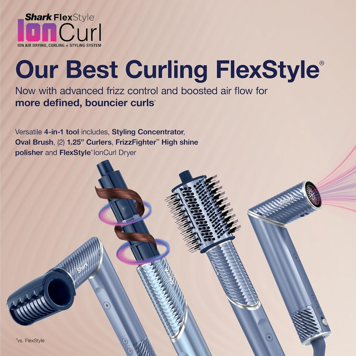 SHARK FLEXSTYLE® IONCURL AIR STYLER & CURLER IN BLUE