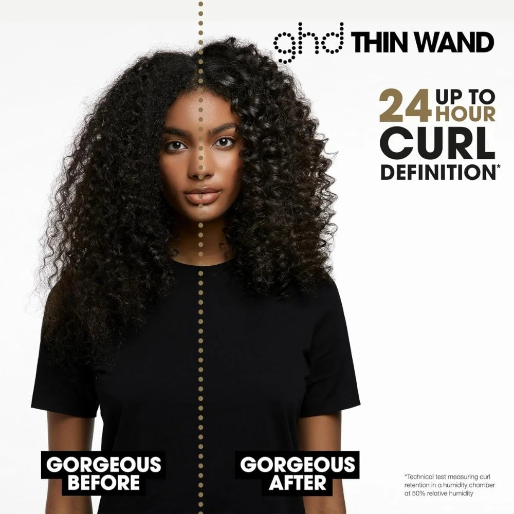 GHD THIN WAND - 0.5" CURLING WAND IN BLACK