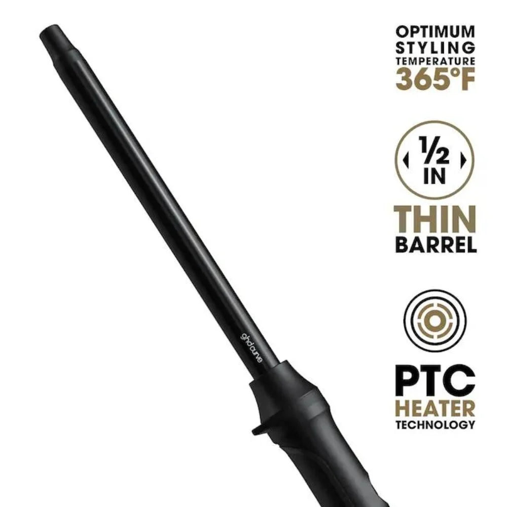GHD THIN WAND - 0.5" CURLING WAND IN BLACK